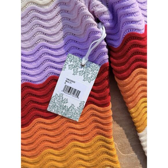 Hyacinth House Montego Knit Midi Dress - Sunset Stripe Nwt $178 Size Small ES - Picture 2 of 7